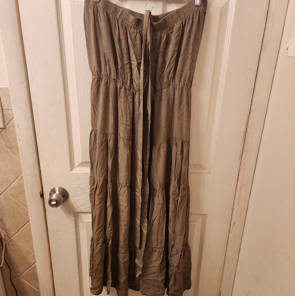 Fashion Nova strapless maxi dress